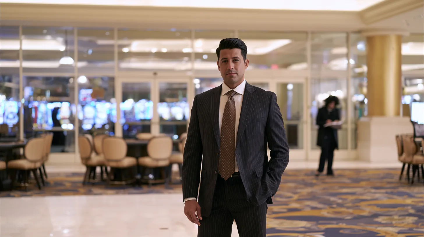 Las Vegas casino professional representing industries where work cards, permits, and background checks may be required.