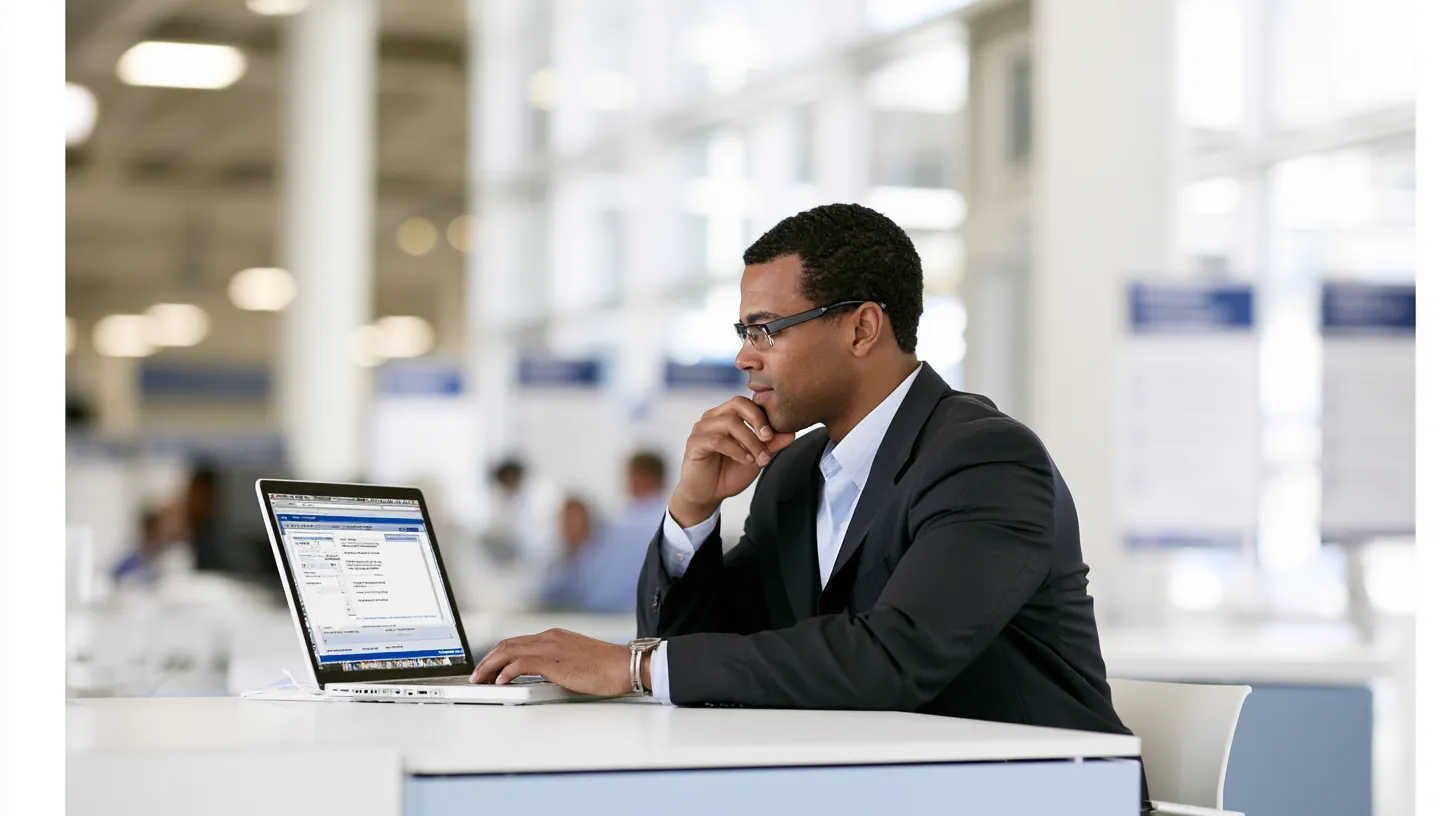 Job applicant reviewing an online application while searching for seasonal employment opportunities in Las Vegas.