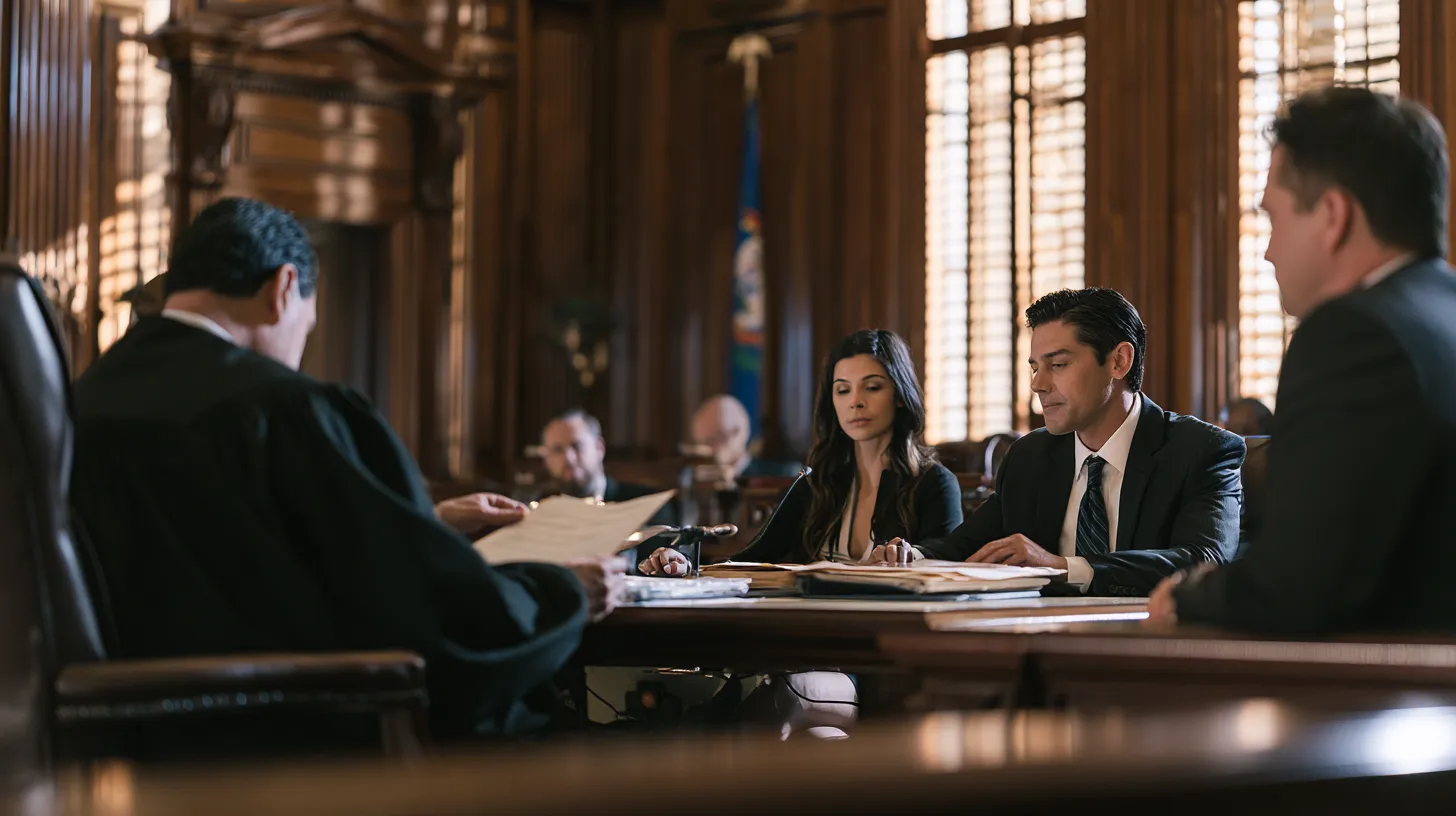 Nevada judge reviewing a record sealing petition after a District Attorney objection during a court hearing.